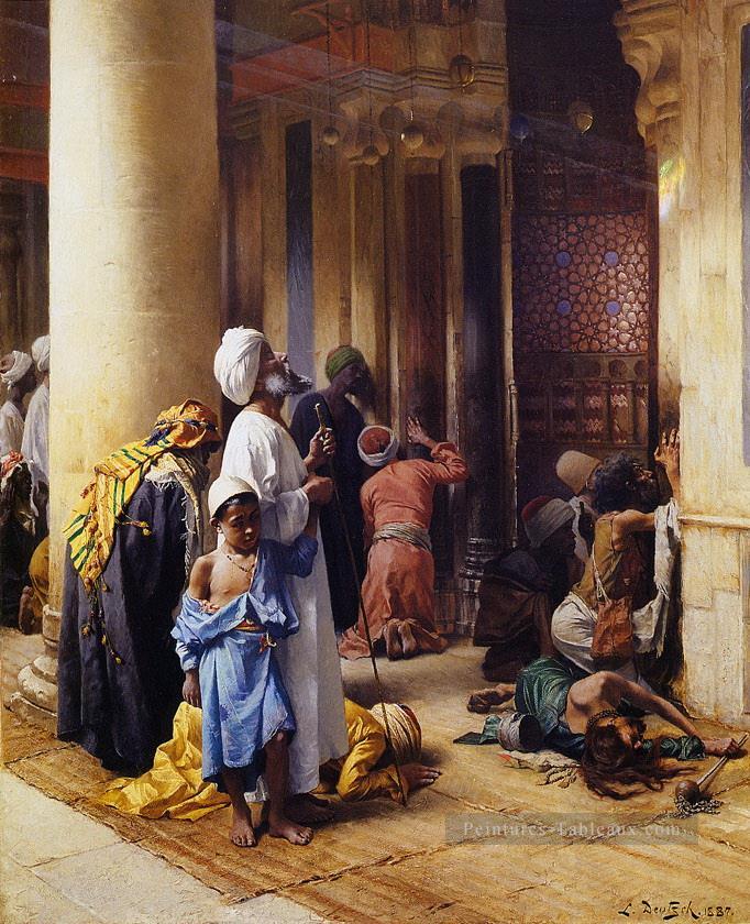 prière Ludwig Deutsch orientalisme Peintures à l'huile